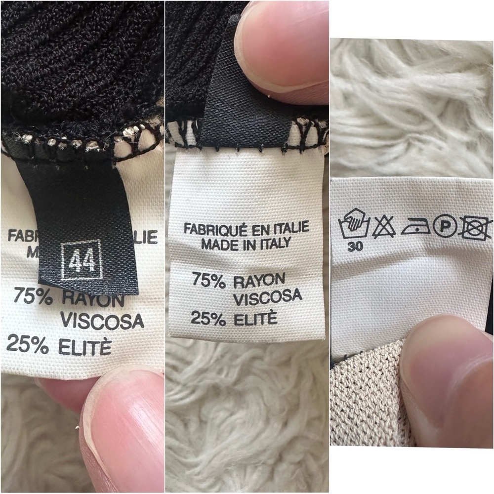 Bruno Manetti Top Sleeveless Tank Ruched Lace Up Front Black IT 44 Sz M - Picture 8 of 12